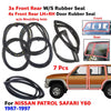 Windshield Rubber F+R Door Rubber 7PCS Fits Nissan Patrol Safari Y60 1987-97 D05