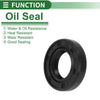 Oil Seal 12x22x5mm NBR Rubber Rotary Shaft Seal Black