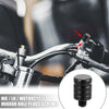 2pcs M8x1.25 Motorcycle Left Side Mirror Hole Plug Cap Screws Black