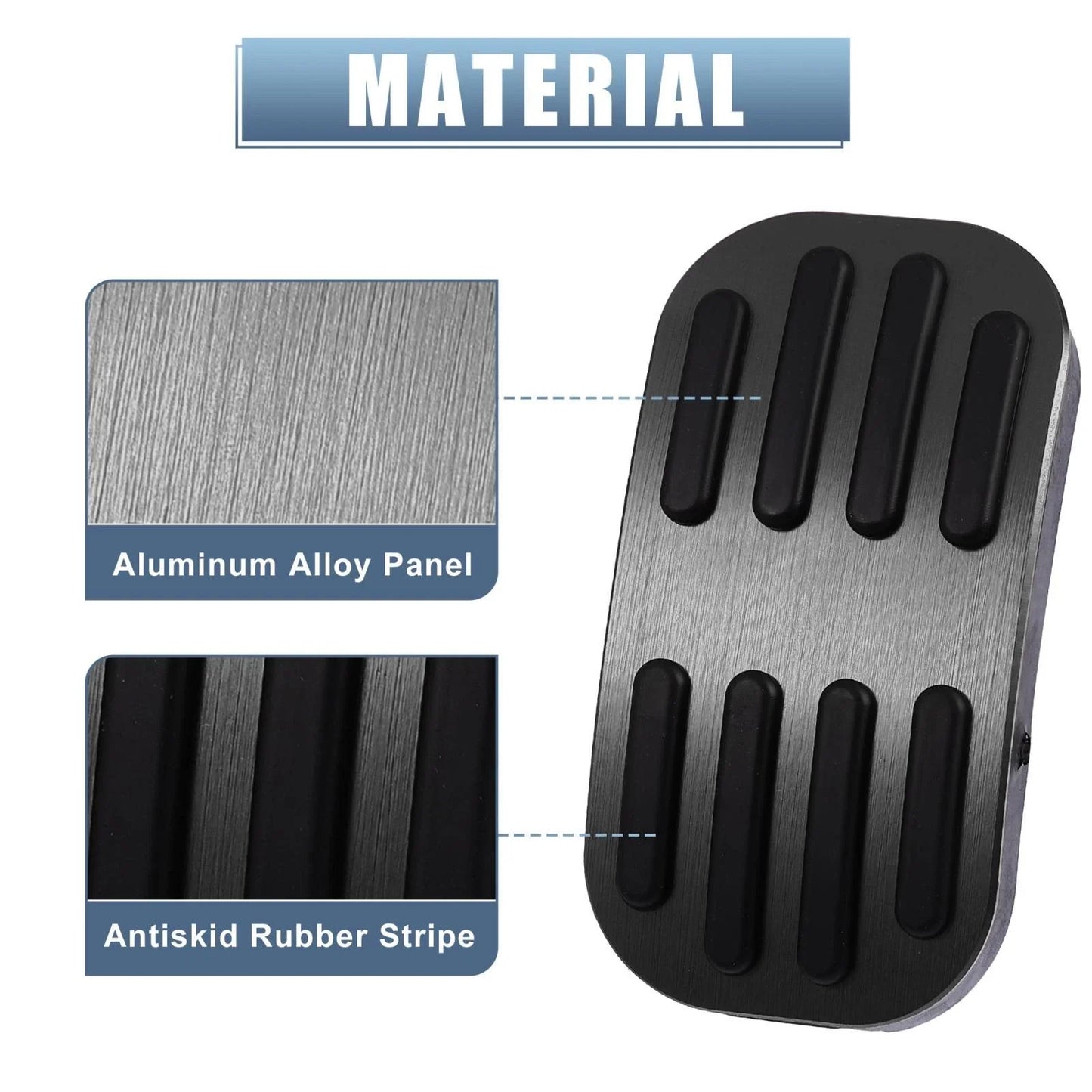 2 x Gas Pedal Brake Pad Covers Anti-Slip for Toyota C-HR (2016-2018) Black