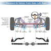 Dodge Durango 6pcs Front Inner Outer Tie Rod End Link (2011-2015)