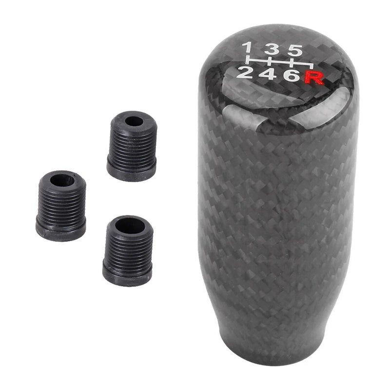 MT Carbon Fiber 6 Speed Gear Shift Knob w/ 8mm 10mm 12mm Adapter (All Years)