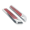 Harley Touring Black/Chrome Saddlebag Latches Covers (2014-2023)