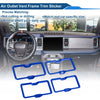 Ford Bronco (2021-2024) 4Pcs Air Condition Outlet Vent Trim Cover Frame Blue