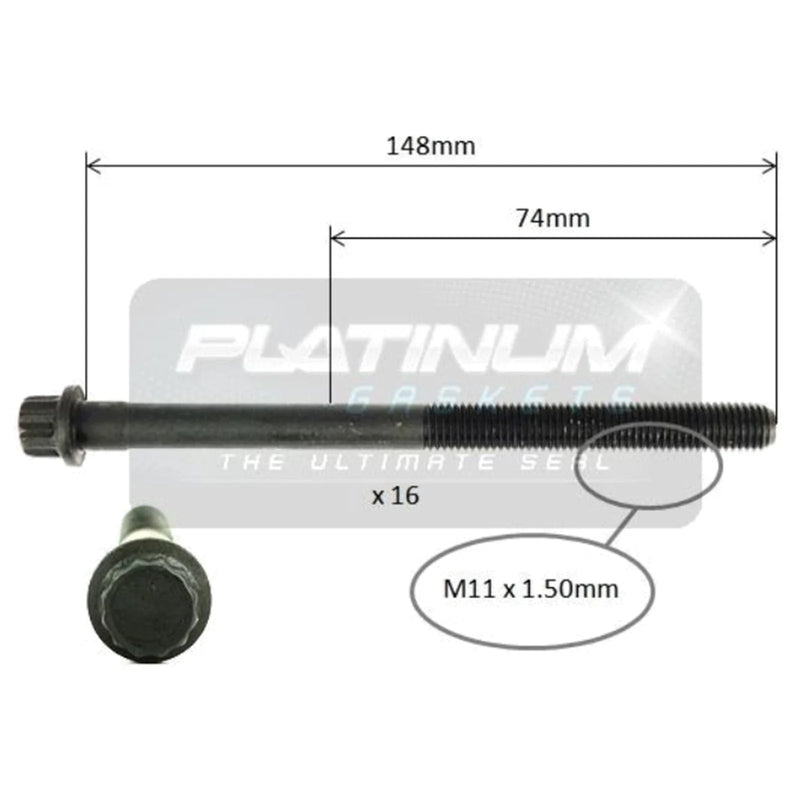 Kia Optima GD 2.5L G6BV1 Engine Cylinder Head Bolt Set (2001 - 2003)