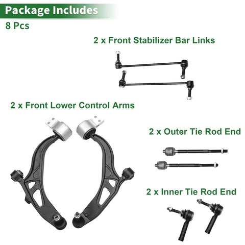 Ford Explorer 8 Pc Front Lower Control Arms (2011-2018)