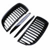 2005-2008 BMW 3 Series E90 E91 Gloss Black Front Kidney Grille (2005-2008)