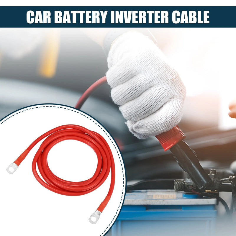 Cable Car Marine Battery Inverter Cable 8AWG 6ft Copper Wire Red 1 Pcs