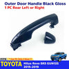 Outer Door Handle Black Gloss Rear 1 PC Fits Toyota Hilux Revo SR5 UTE 2015-19