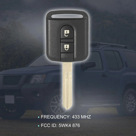 Nissan Micra K12, Navara D40M Keyless Entry Remote Key Fob (2002-2015)