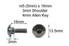 Suzuki 2 x Tête de fourche Boulons Inox M5 3mm Épaule