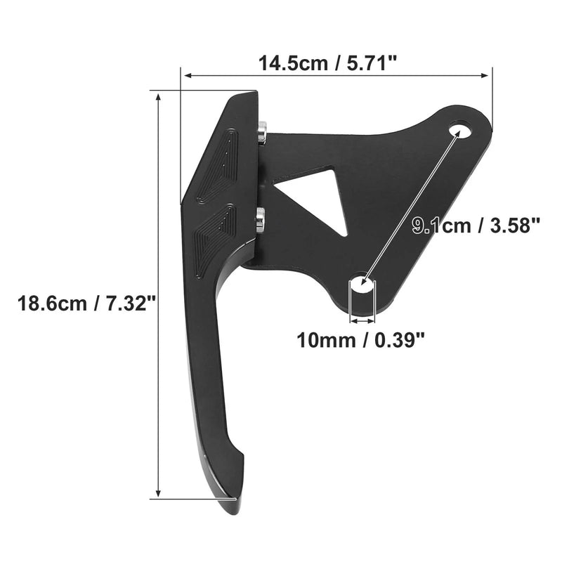 Honda MSX125 Black Rear Seat Grab Bars (2013-2023)