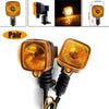 Motorcycle 2 x Universal Amber Halogen Bulb Turn Signal Indicator Light Blinker