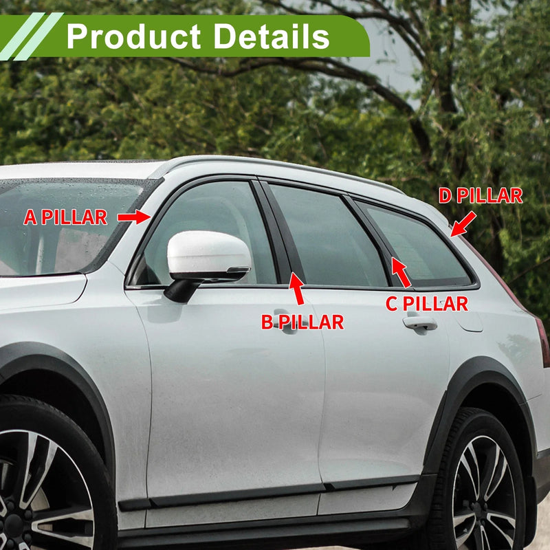Chevy Captiva (2019-2024) Black 6 x Pillar Window Trim