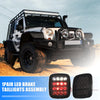 Jeep Wrangler LED Bar Tail Lights  Square Brake Turn Signal Reverse