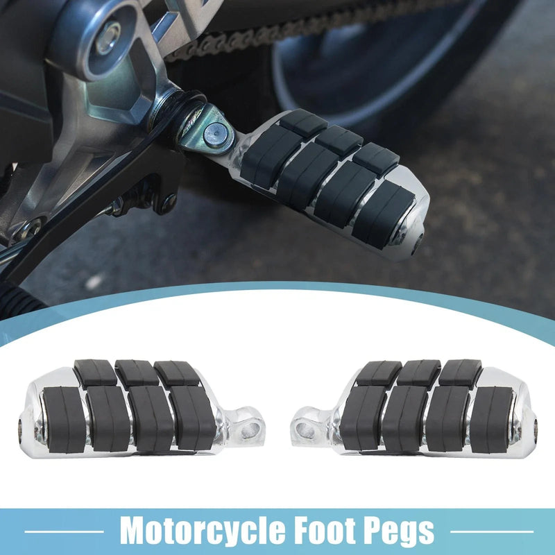 Motorcycle Pair 10mm Aluminum Footrest Footpeg Foot Rest Peg