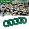 Oil Seal Rotary Shaft Seal TPU 14x24x5mm High Pressure Green 5 Pcs