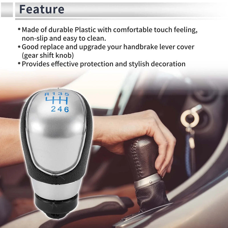Ford Focus MK2 FL (2008-2011) - Plastic Blue Black Silver 6 Speed Shift Knob