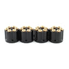 Harley Big Twin 1340 Evo 4 x Black Spark Plug Nut Caps (1985-1999)
