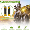Motorcycle 7/8" 22mm Hand Grips Rubber Gold Tone