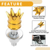 Universal Motorcycle M6 License Plate Screws Cover 40mm Gold Tone 4 x