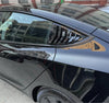 Tesla Model 3 Gloss Black Rear Window Louver Shutter Cover Trim