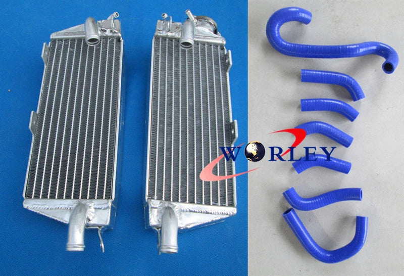 HUSQVARNA HUSKY AE / CR / WR / XC 400 / 430 / 500 Aluminum Radiator + Red Hose (84-87)