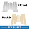 Ford Territory (2019-2021) Silver Tone 8 x Door Pillar Window Trim