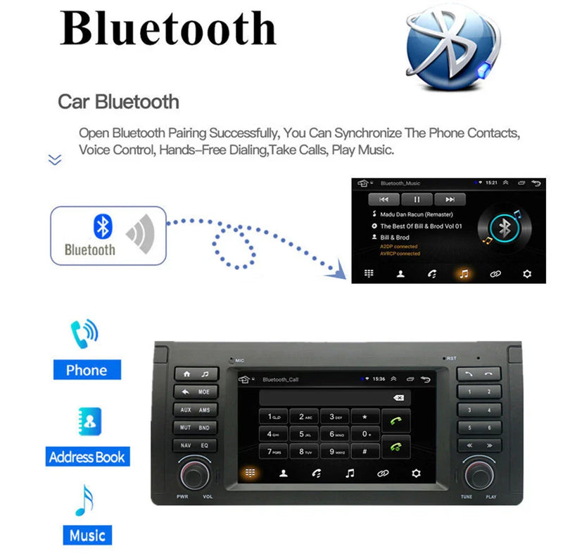 BMW E39 E53 E38 7" Android Car Stereo Radio GPS Navi Head Unit (1995-2003)