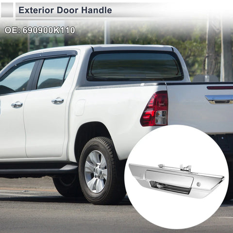 Toyota Hilux Revo Exterior Door Tailgate Handles Silver Tone