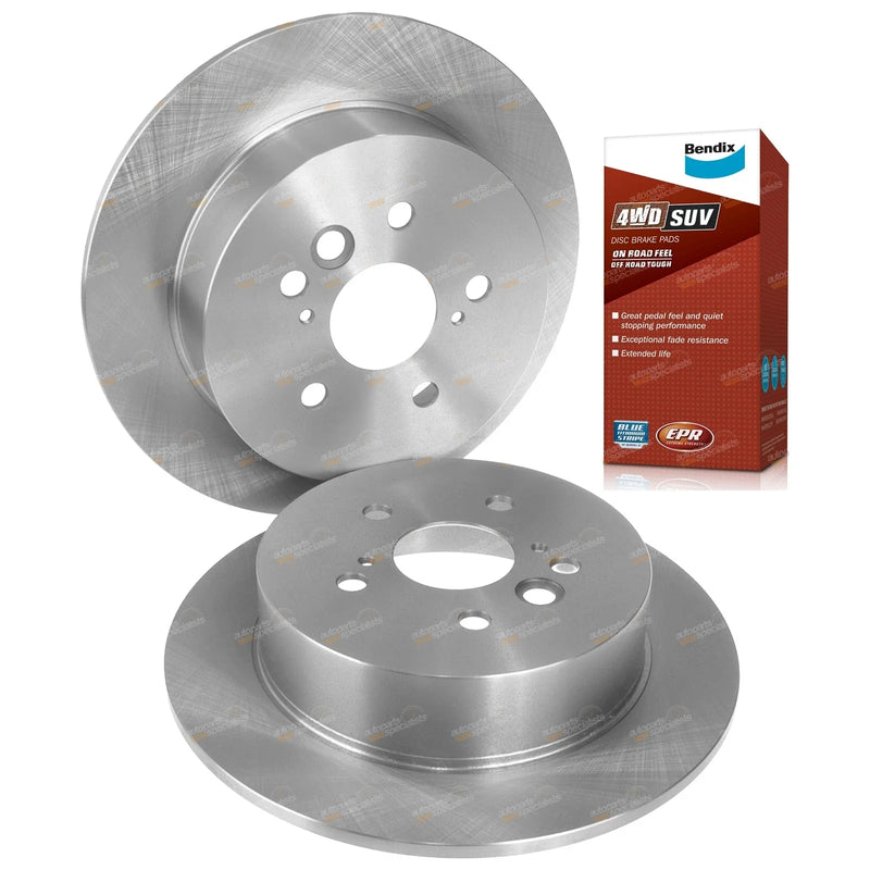 Toyota RAV4 Rear Disc Brake Rotors and Pads (2000–2005)