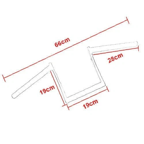 Bobber Chopper Cafe Racer 7/8" 22mm Motorcycle Z-Bar Drag Handlebar
