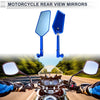 M8/M10 Motorcycle Rear View Mirror Handlebar Mirror Blue Aluminum Alloy 1 Set