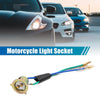 Motorcycle Scooter 3 Wires Harness Headlight Bulb Sockets Connector