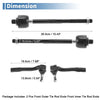 Mercedes-Benz C55 4pcs Front Inner Outer Tie Rod Ends (2005-2006)