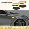 Toyota Yaris Pair Front LED Side Marker Light Black Amber
