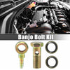 Motorcycle Iron Bronze Tone M10x1 Banjo Bolt with Copper Washer