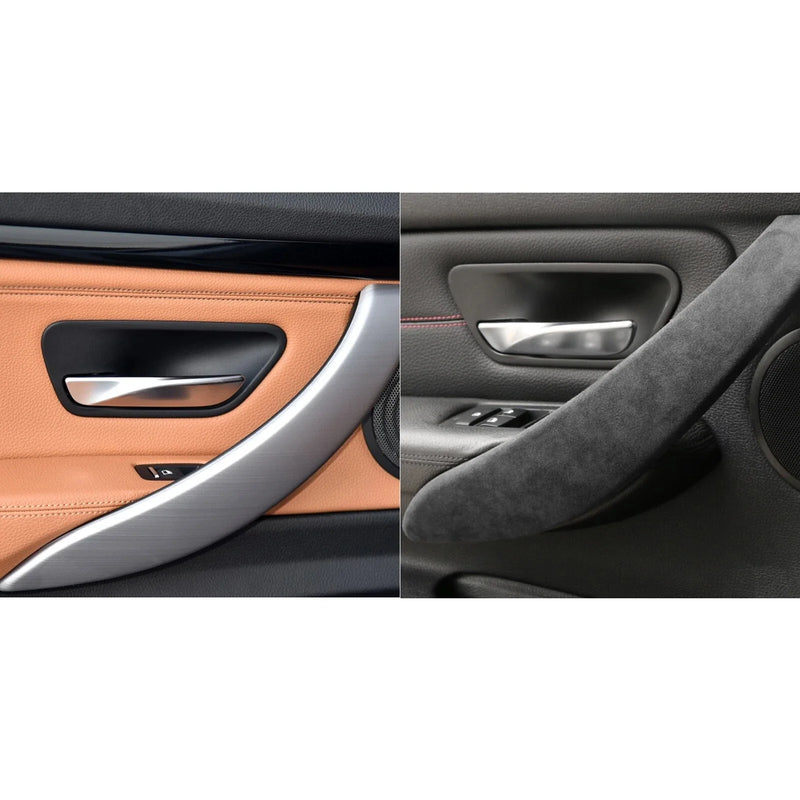 BMW 3 / 4 Series 3GT Gray Leather Door Pull Handle Cover (2013-2019)