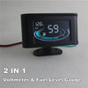 Truck Car LCD Digital 2-Function Voltmeter & Fuel Level Gauge