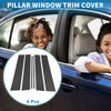 Toyota Fortuner 6 Pcs Door Pillar Window Trim Carbon Fiber (2015-2023)