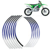 Kawasaki KX 250F (2004-2021) Blue 21" 19" Rim Stripes Wheel Stickers