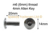 Belly Pan Bolt / 10 x 6mm / Fairing Bolts & Spring Clips