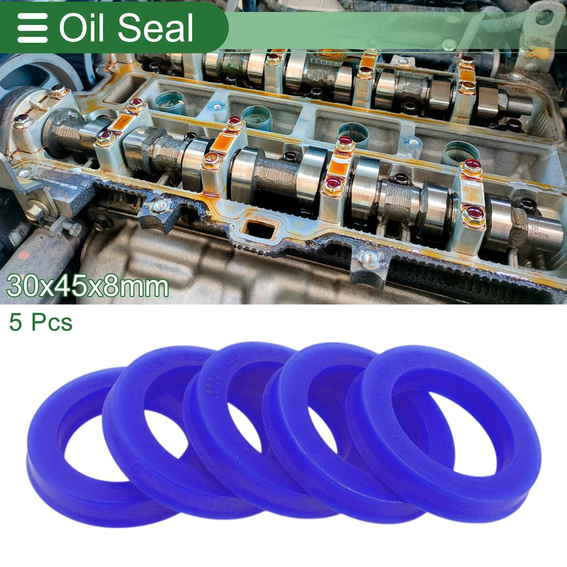 Oil seal TPU 30x45x8mm Rotary shaft seal blue 5 pcs