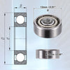 20pcs 624ZZ 4x13x5mm Double Metal Shield Single Row Deep Groove Ball Bearings