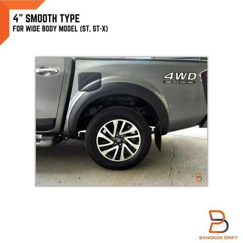 Nissan Navara NP300 D23 Wide Body 4" Smooth Fender Flares (2015-2020)