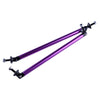 2 x Purple 20cm Adjustable Front Bumper Lip Splitter Strut Rod