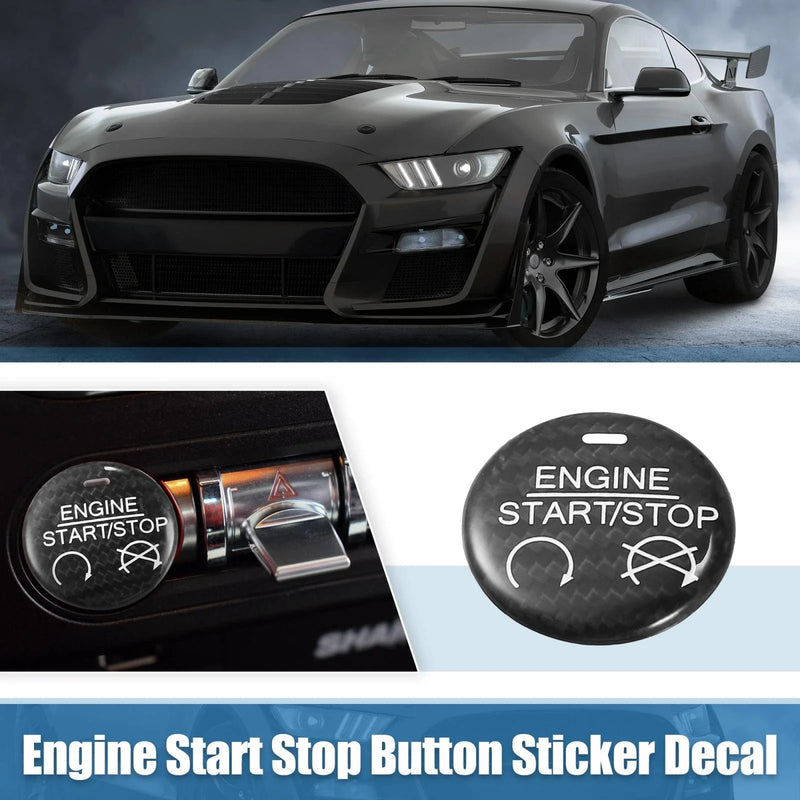 Ford Mustang (2015-2022) Black Engine Start Stop Button Decal Trim