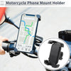 Motorcycle Motorcycle Phone Mount Holder 4.7"-7.2" Phones Silicone Black