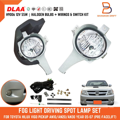 Toyota Hilux MK6 Fog Lamp Spot Driving Light Set (2005-2008)