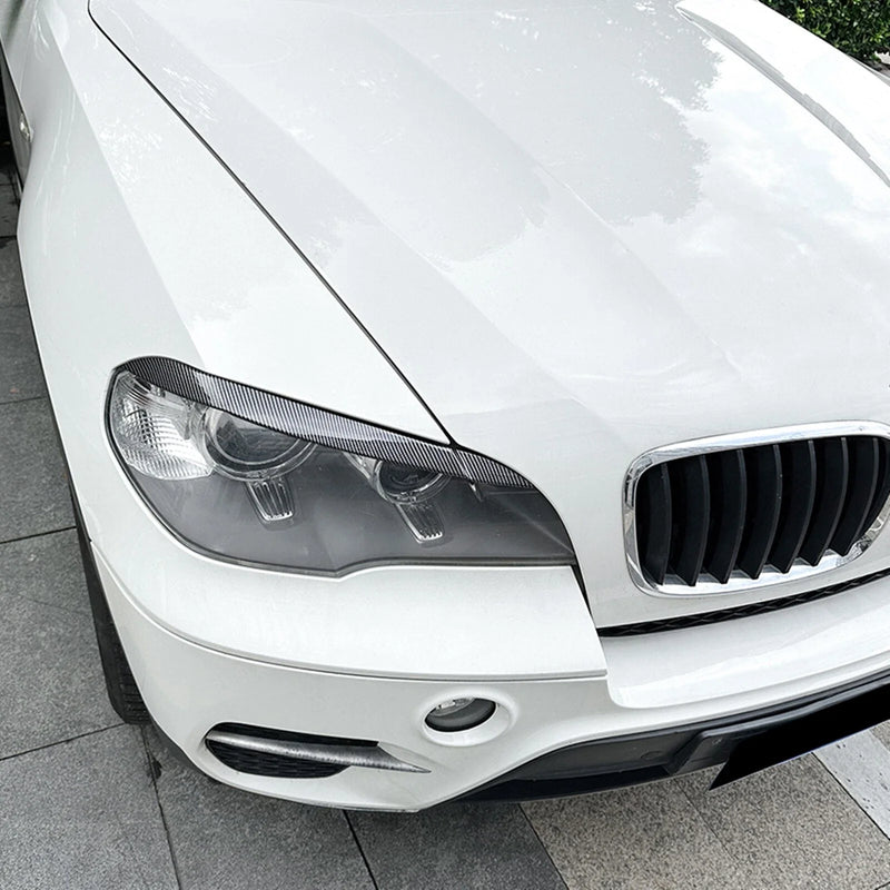 BMW X5 E70 (2008-2013) - 1 Pair Carbon Look Headlight Eyelid Trim